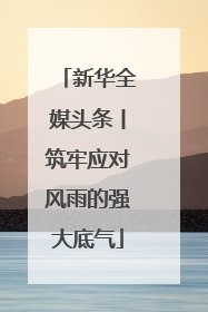 新华全媒头条丨筑牢应对风雨的强大底气
