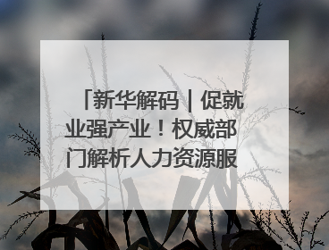 新华解码｜促就业强产业！权威部门解析人力资源服务业与制造业融合发展试点