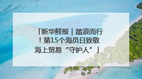 新华鲜报｜踏浪而行！第15个海员日致敬海上贸易“守护人”