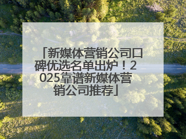 新媒体营销公司口碑优选名单出炉！2025靠谱新媒体营销公司推荐