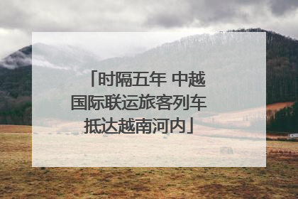 时隔五年 中越国际联运旅客列车抵达越南河内