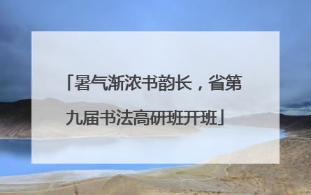 暑气渐浓书韵长，省第九届书法高研班开班