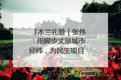 木兰礼赞｜张伟：用脚步丈量城市经纬，为民生项目按下“加速键”