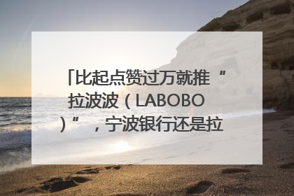 比起点赞过万就推“拉波波（LABOBO）”，宁波银行还是拉业绩吧｜财经辣评