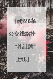 武汉6条公交线路挂“礼让牌”上线
