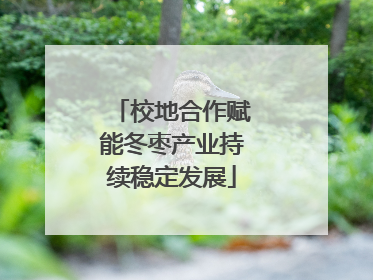 校地合作赋能冬枣产业持续稳定发展