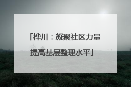 桦川：凝聚社区力量 提高基层整理水平