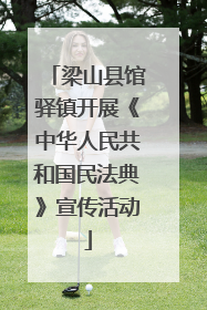 梁山县馆驿镇开展《中华人民共和国民法典》宣传活动