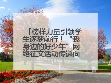 榜样力量引领学生逐梦前行！“我身边的好少年”网络征文活动传递向上力量