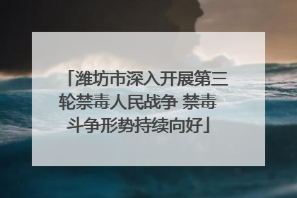 潍坊市深入开展第三轮禁毒人民战争 禁毒斗争形势持续向好