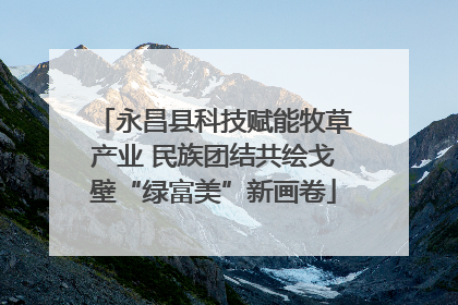 永昌县科技赋能牧草产业 民族团结共绘戈壁“绿富美”新画卷