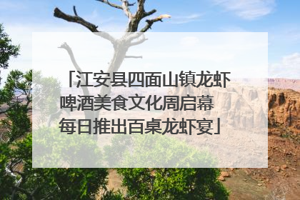 江安县四面山镇龙虾啤酒美食文化周启幕 每日推出百桌龙虾宴