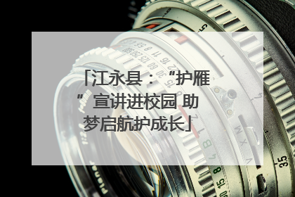 江永县：“护雁”宣讲进校园 助梦启航护成长