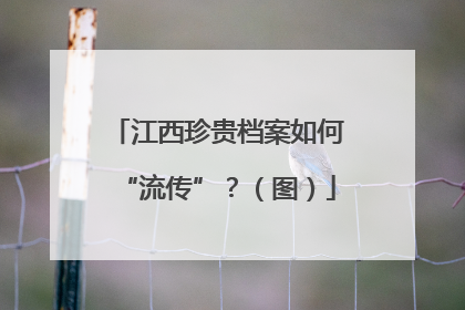 江西珍贵档案如何“流传”？（图）