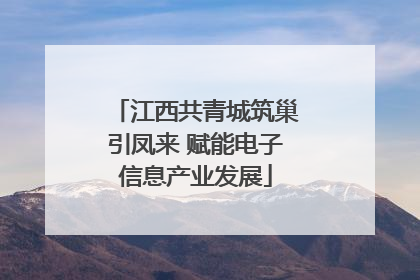 江西共青城筑巢引凤来 赋能电子信息产业发展