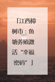 江西樟树市：鱼塘养殖激活“幸福密码”