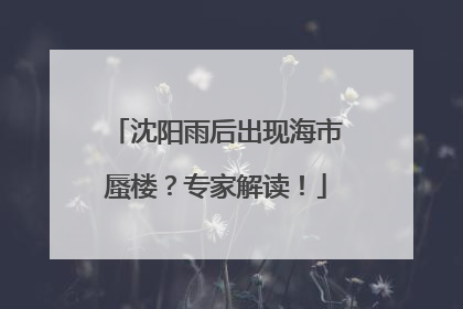 沈阳雨后出现海市蜃楼？专家解读！
