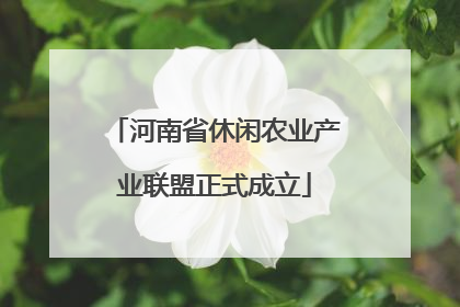 河南省休闲农业产业联盟正式成立