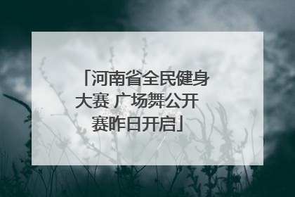 河南省全民健身大赛 广场舞公开赛昨日开启