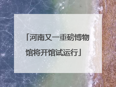 河南又一重磅博物馆将开馆试运行
