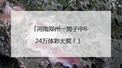 河南郑州一男子中624万体彩大奖！