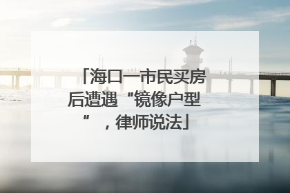 海口一市民买房后遭遇“镜像户型”，律师说法