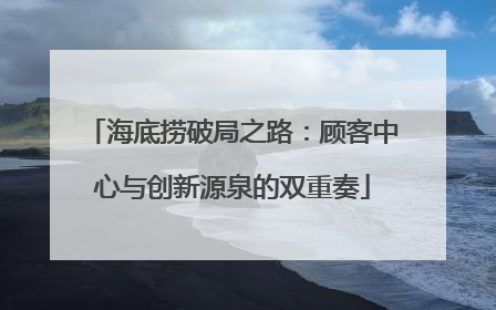 海底捞破局之路：顾客中心与创新源泉的双重奏