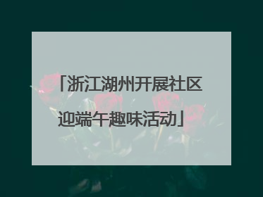 浙江湖州开展社区迎端午趣味活动