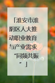 淮安市淮阴区人大推动职业教育与产业需求“同频共振”