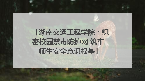 湖南交通工程学院：织密校园禁毒防护网 筑牢师生安全意识根基