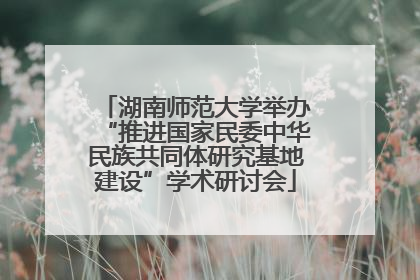 湖南师范大学举办“推进国家民委中华民族共同体研究基地建设”学术研讨会
