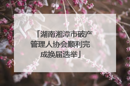 湖南湘潭市破产管理人协会顺利完成换届选举