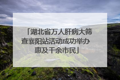 湖北省万人肝病大筛查襄阳站活动成功举办 惠及千余市民