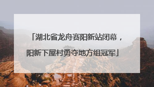湖北省龙舟赛阳新站闭幕，阳新下屋村勇夺地方组冠军