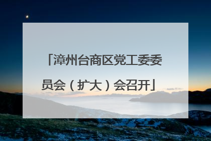 漳州台商区党工委委员会（扩大）会召开