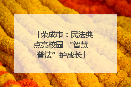 荣成市：民法典点亮校园 “智慧普法”护成长