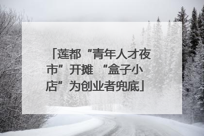 莲都“青年人才夜市”开摊 “盒子小店”为创业者兜底
