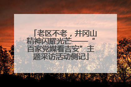 老区不老，井冈山精神闪耀光芒——“百家党媒看吉安”主题采访活动侧记