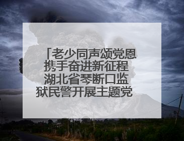 老少同声颂党恩 携手奋进新征程 湖北省琴断口监狱民警开展主题党日活动