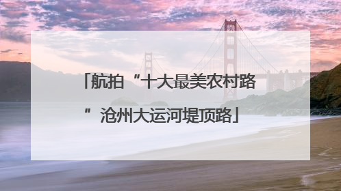 航拍“十大最美农村路”沧州大运河堤顶路