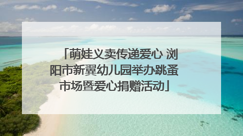 萌娃义卖传递爱心 浏阳市新翼幼儿园举办跳蚤市场暨爱心捐赠活动