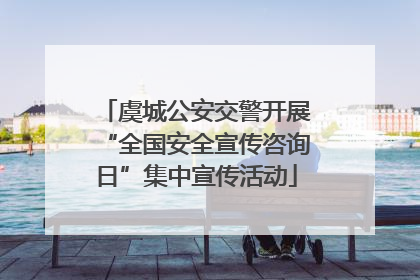 虞城公安交警开展“全国安全宣传咨询日”集中宣传活动