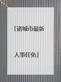 诸城市最新人事任免