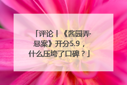 评论丨《酱园弄·悬案》开分5.9，什么压垮了口碑？