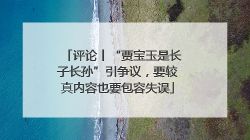 评论丨“贾宝玉是长子长孙”引争议，要较真内容也要包容失误