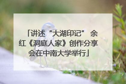 讲述“大湖印记” 余红《洞庭人家》创作分享会在中南大学举行