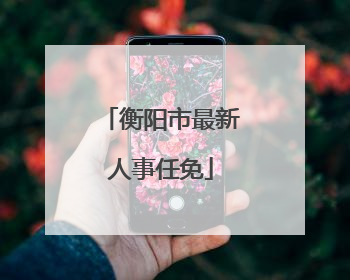 衡阳市最新人事任免