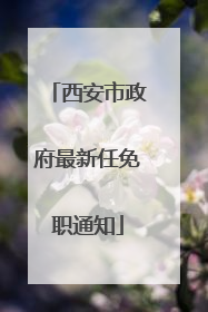 西安市政府最新任免职通知