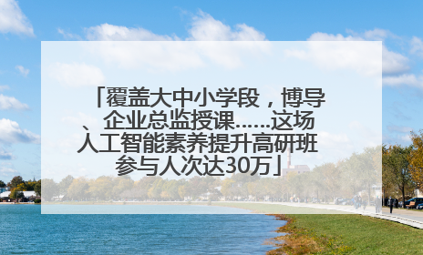 覆盖大中小学段，博导、企业总监授课……这场人工智能素养提升高研班参与人次达30万