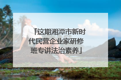 这期湘潭市新时代民营企业家研修班专讲法治素养